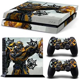 Transformers 4 Bumblebee Theme Skin Sticker Cover for PS4 Console and Controllers