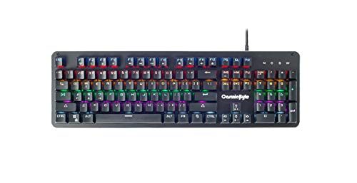 Cosmic Byte CB-GK-12 Neon Rainbow Backlit Mechanical Keyboard with Blue Switch (Black)