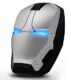 Iron Man 2. 4G Wireless Gaming Mouse Silent Click 3 Adjustable DPI 800/1200/1600 for PC (Silver)